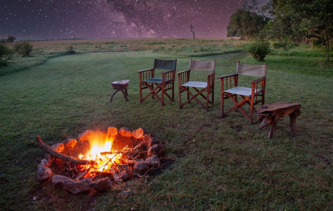 Campfire under the stars, Maasai Mara