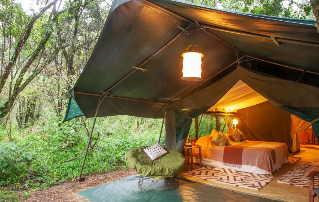 Luxury tented camp by day, Maasai Mara